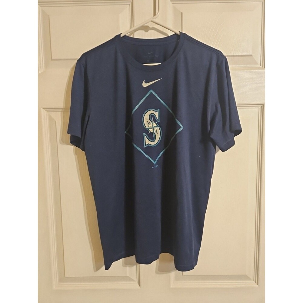 Nike Seattle Martiners Dri Fit Short Sleeve T Shirt Mens L Large MLB The Legend